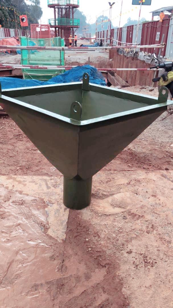 Concrete Bucket Attachment Long Chute One Machine Engineering Sdn. Bhd. MY